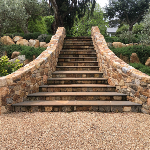 Peninsula Property shines Bluestone and granite impressive garden staircase