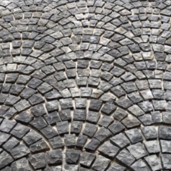 Bluestone Cobbles Fan Pattern