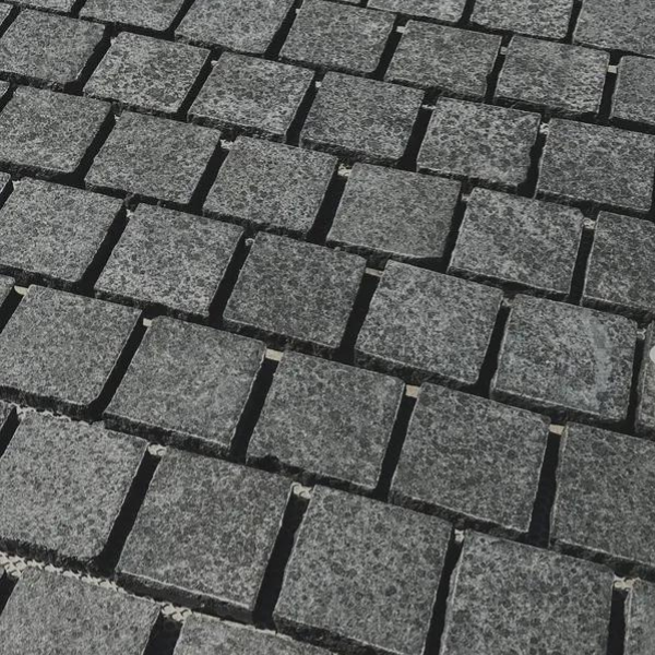 Raven black Cobbles on Mesh