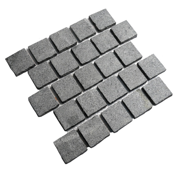 Sesame Grey Old Granite cobbles