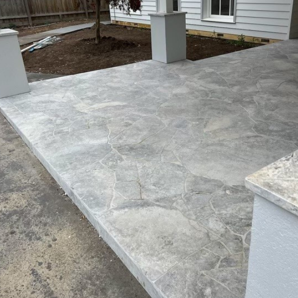 Silver Travertine Crazy Paving