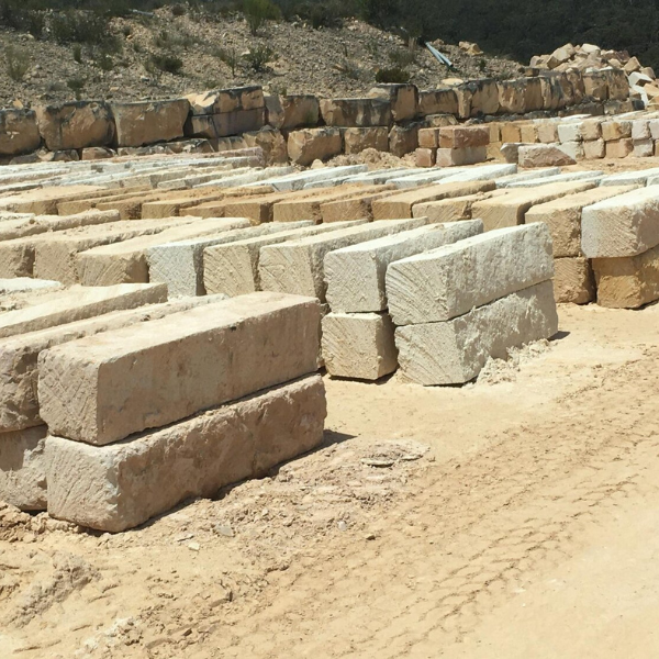 sandstone blocks retaining walls