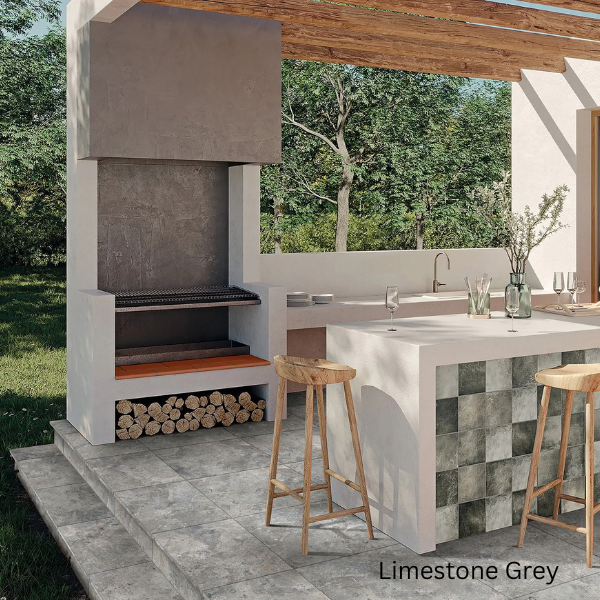 Limestone Grey outdoor porcelain